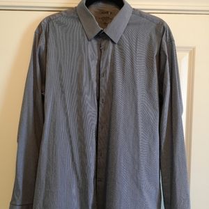 Calvin Klein ExtraSlim Fit Blue Plaid 17.5XL Shirt